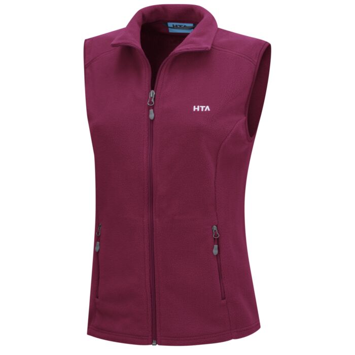 Gilet polaire femme avec col droit, microfibre polaire