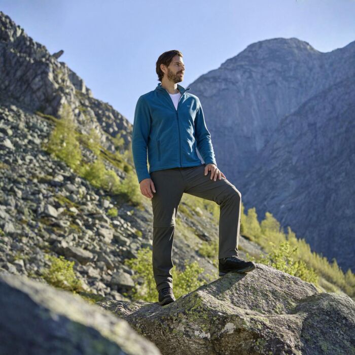 HTA Fleece-Jacke, mit durchgehendem Reissverschluss