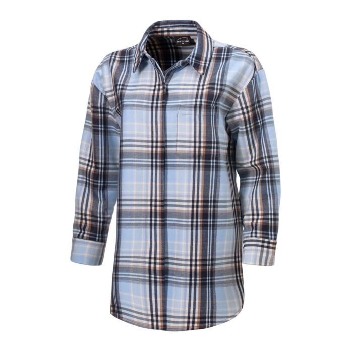 Karierte Long-Flanellbluse von Artime main product photo