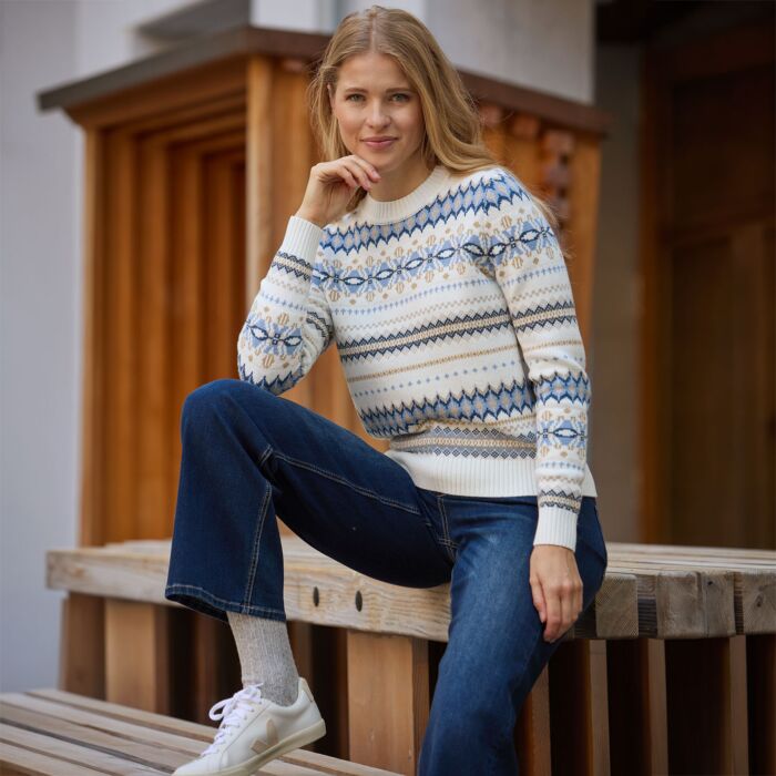 Artime Norwegerpullover, gestricktes Jaquardmuster