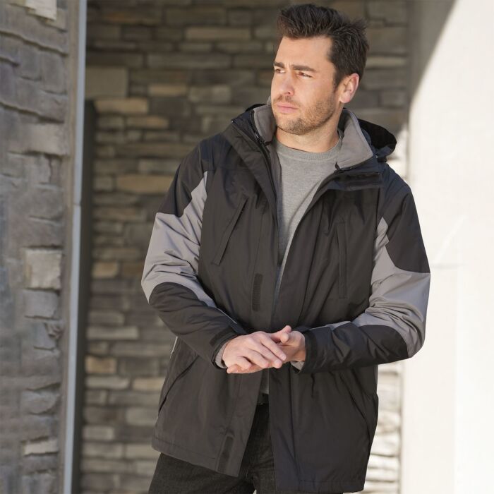 Explorer Outdoor-Jacke 3-in-1, Monochrome-Optik