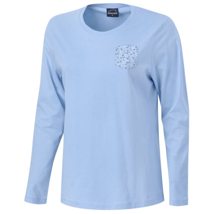 Langarm-Pyjama aus Baumwolle für Damen