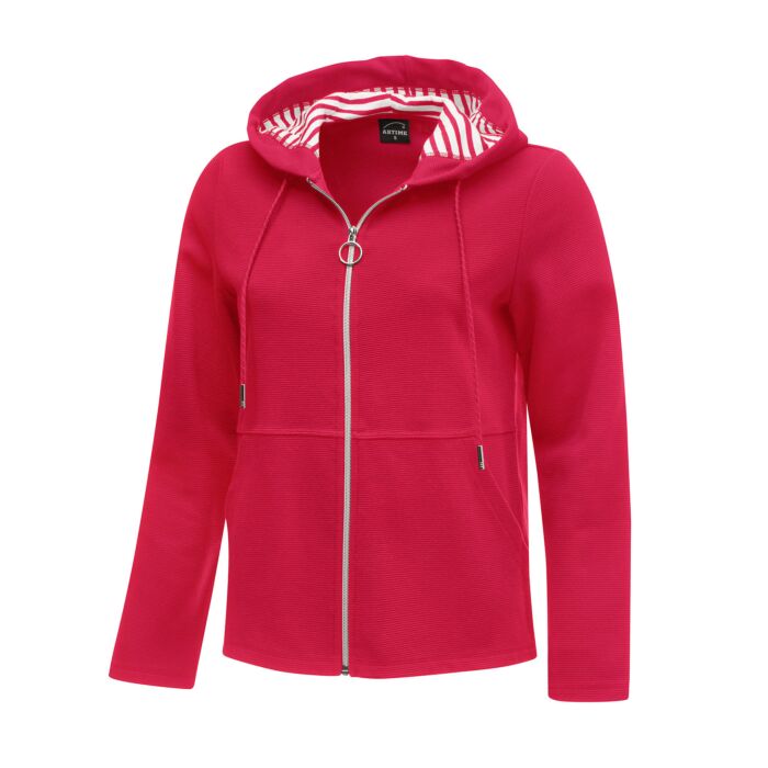 Shirtjacke in modischer Querrippen-Struktur