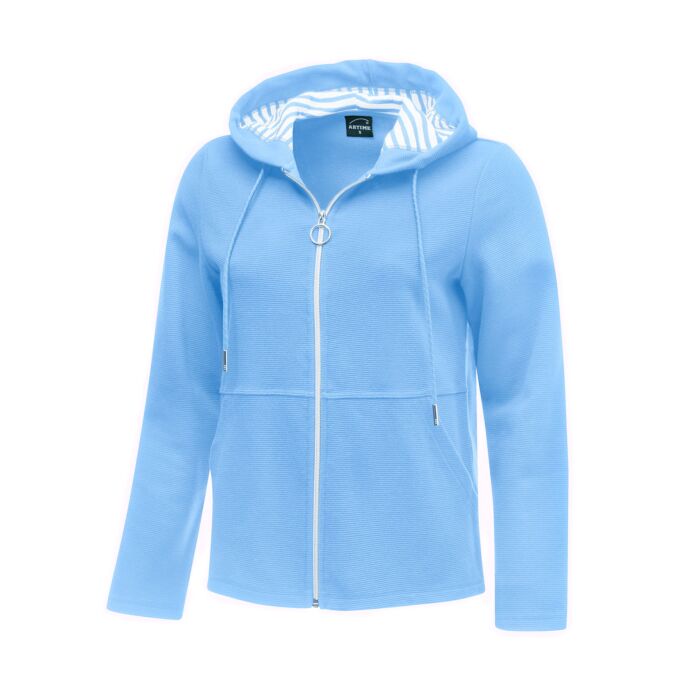 Shirtjacke in modischer Querrippen-Struktur