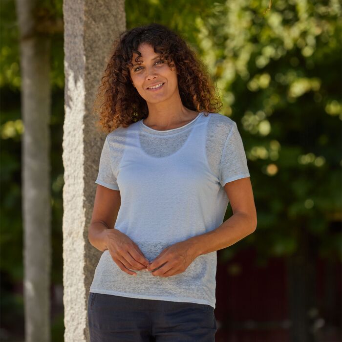 T-shirt dames en lin