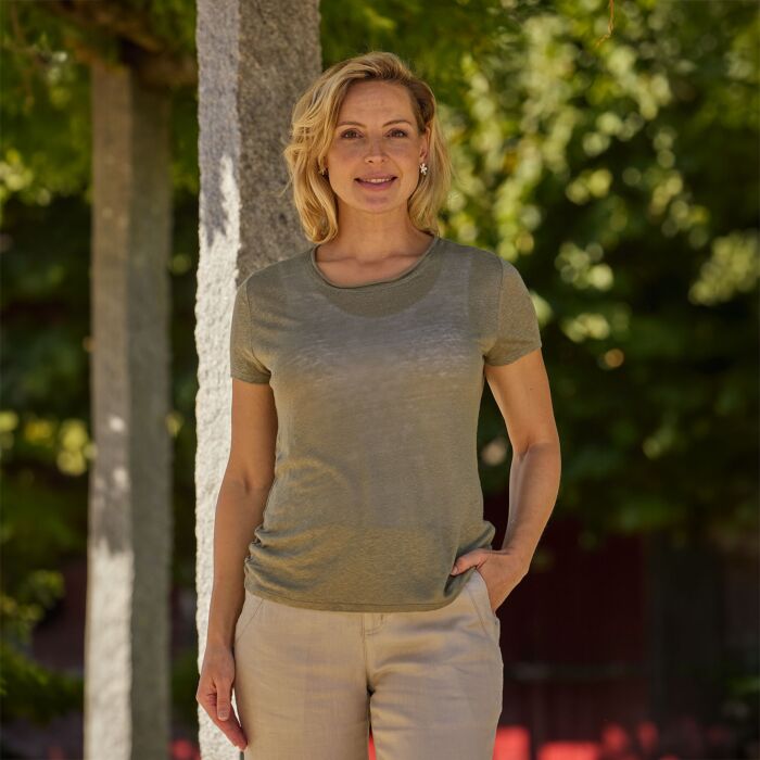 T-shirt dames en lin