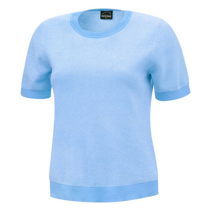 Damen Kurzarmpullover, 2-Ton-Effekt main product photo
