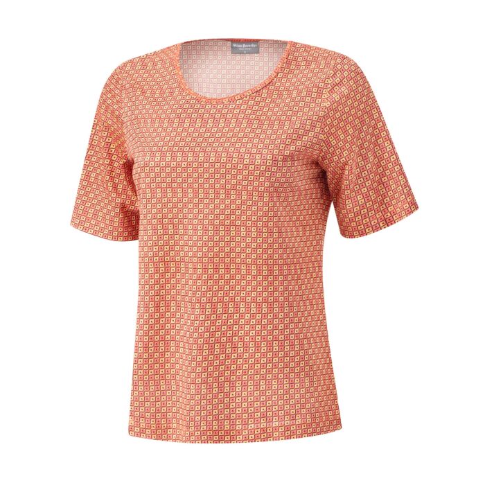 Jersey T-Shirt mit Allover-Print, Rundhalsausschnitt main product photo