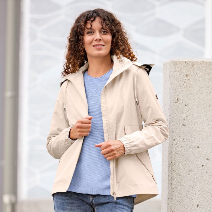 Damen Jacke mit Kapuze, wasserabstossend