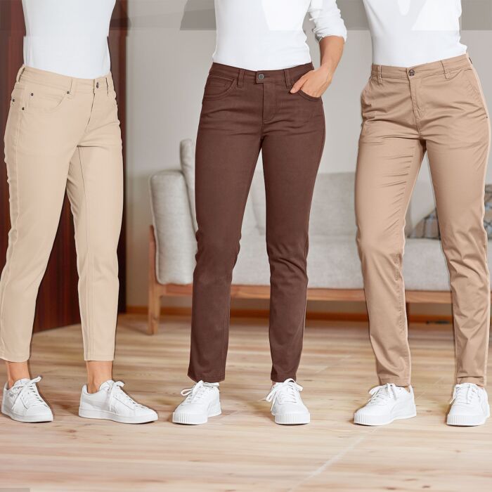 Pantalon femme 5-pockets, qualité stretch