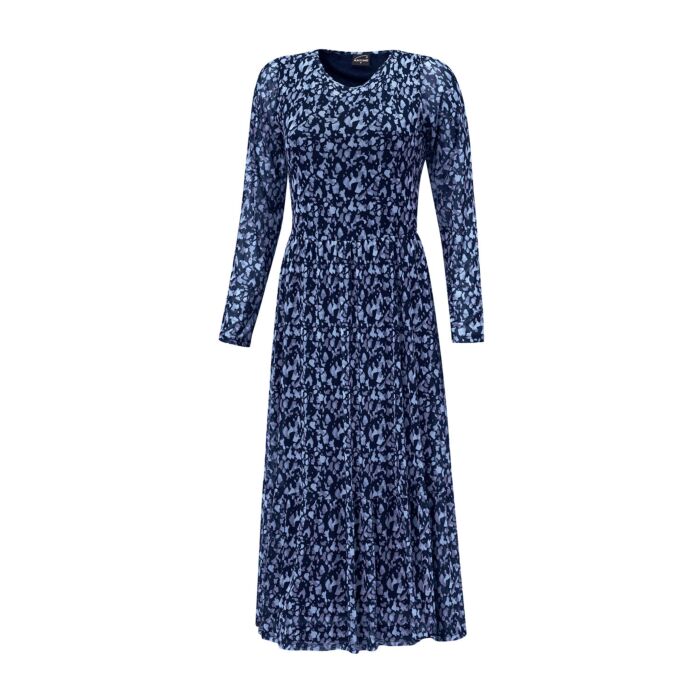 Artime Robe Midi, à manches longues, imprimé fleuri , bleu