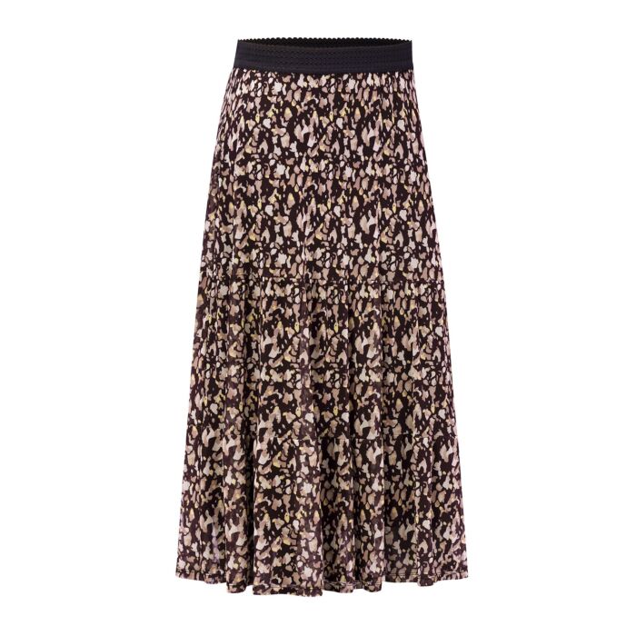 Jupe midi avec motif floral, A-ligne main product photo