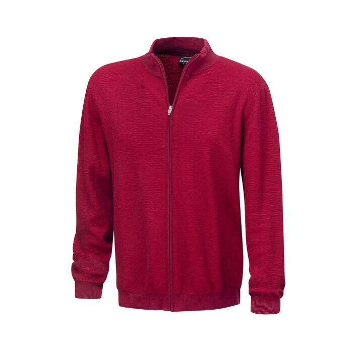 Cardigan mit Waffelstruktur und Reissverschluss
