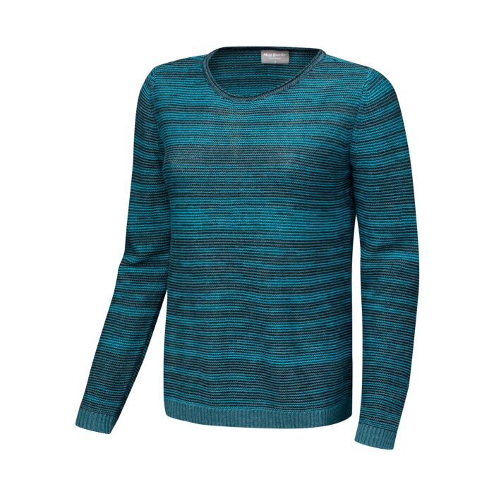 Pull-over en tricot pour femmes, dégradé de couleurs et col rond