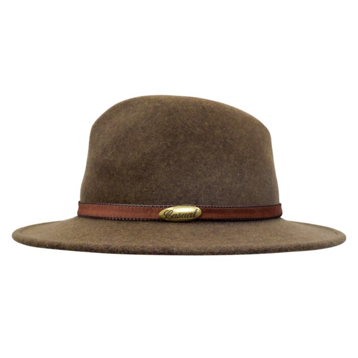Chapeau rigide en laine unisexe, crushable