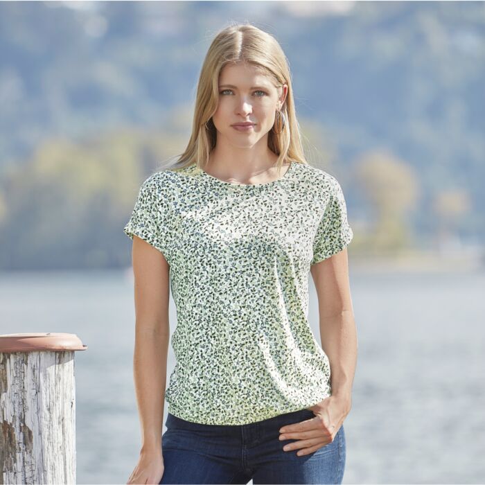 Damen T-Shirt aus Baumwoll-Modal-Mix