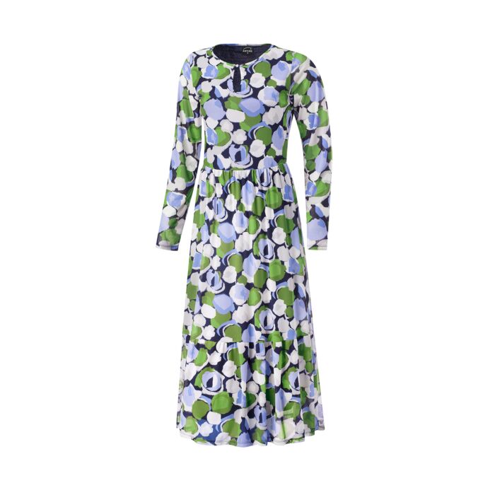 Midi Kleid mit Rundhalsausschnitt, bedruckt