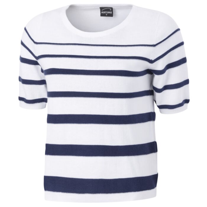 Pull-over dames à manches courtes, en coton