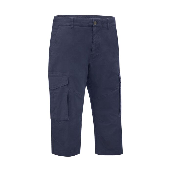 Pantalon cargo 3/4 en coton stretch
