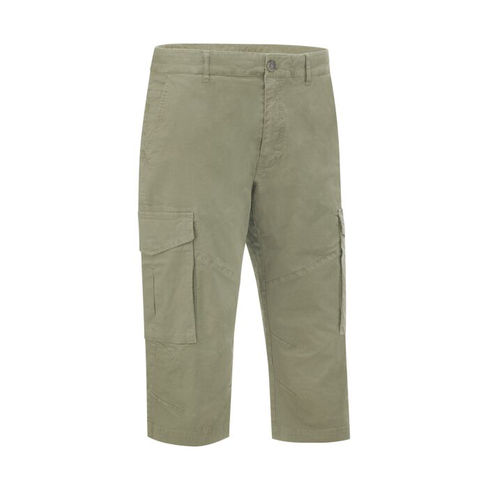 Pantalon cargo 3/4 en coton stretch