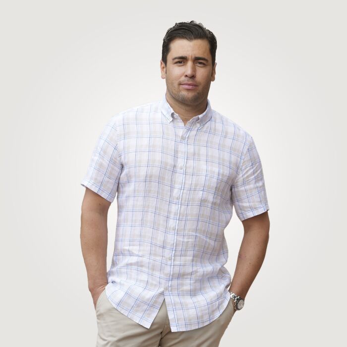 Artime Herren-Kurzarmhemd aus Leinen main product photo