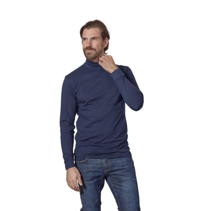 Pull à col roulé basique pour hommes, certifié GOTS