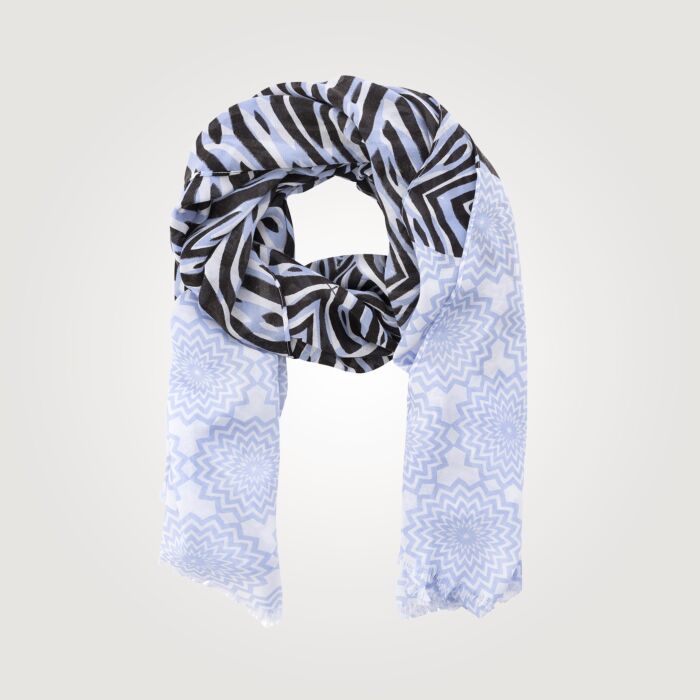 Écharpe ornée d'un mélange raffiné de motifs main product photo