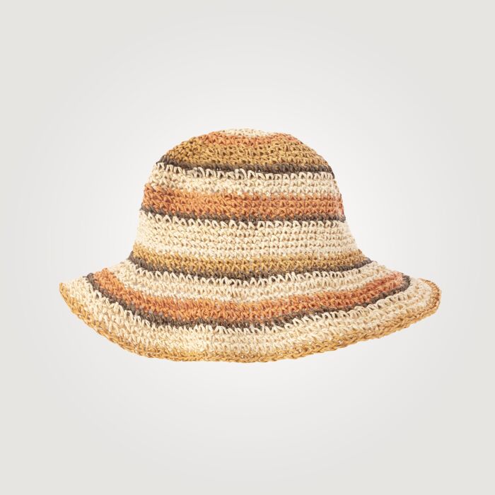 Chapeau de pêcheur en paille de papier, crushable main product photo