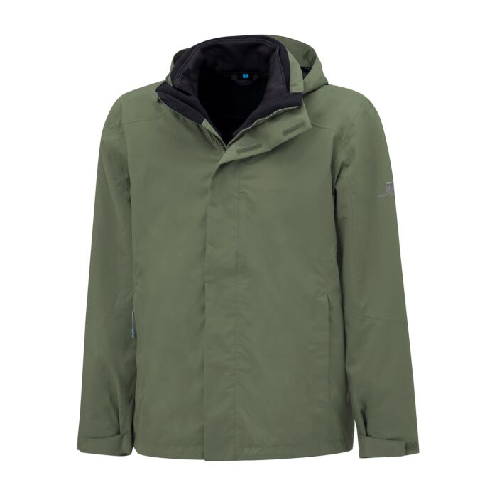 HTA Veste Outdoor pour hommes « 3 en 1 », imperméable et polyvalente