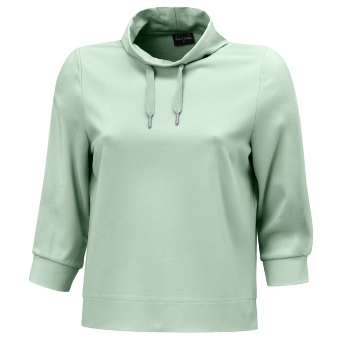 Damen Rollkragenshirt, Oversized Look, mit Kordel