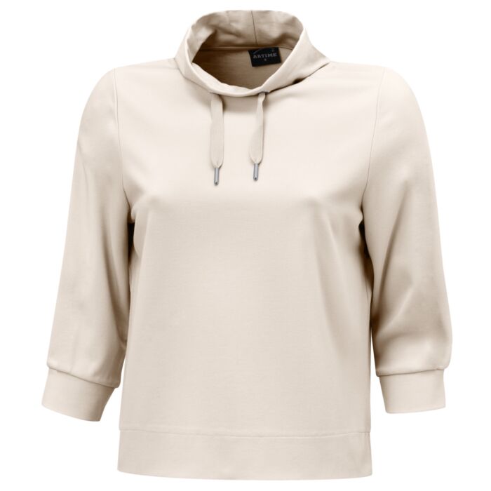 Damen Rollkragenshirt, Oversized Look, mit Kordel