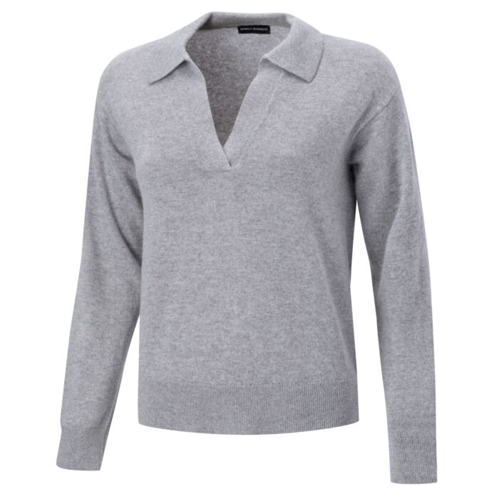 Damen Pullover mit Polokragen