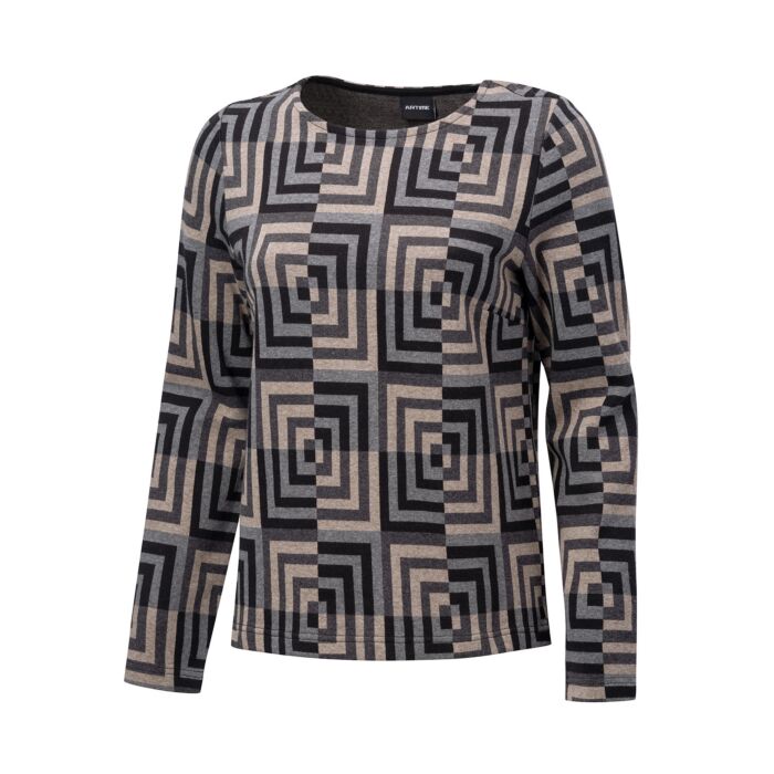 Sweat-shirt avec imprimé de carrés all-over