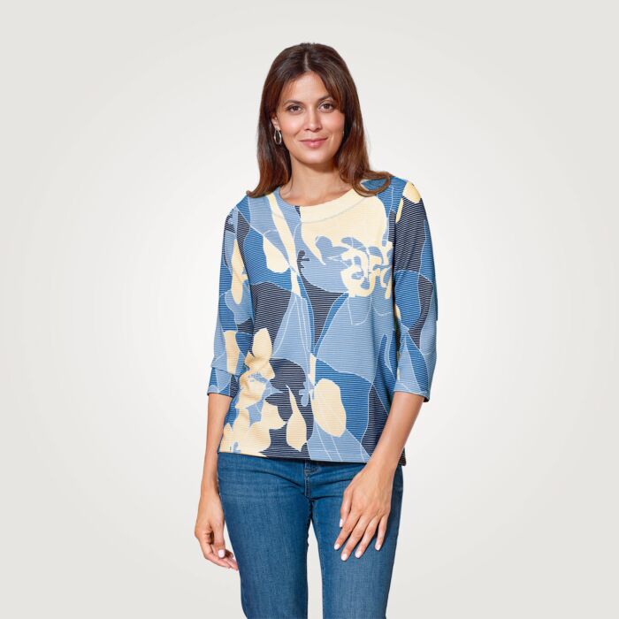 Beverly Shirt mit floralem Print und 3/4 Ärmeln