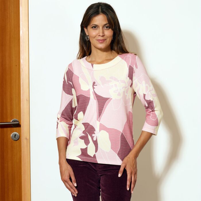 Beverly Shirt mit floralem Print und 3/4 Ärmeln