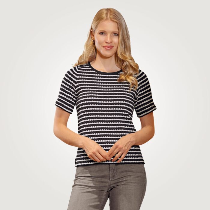 T-shirt jacquard rayé