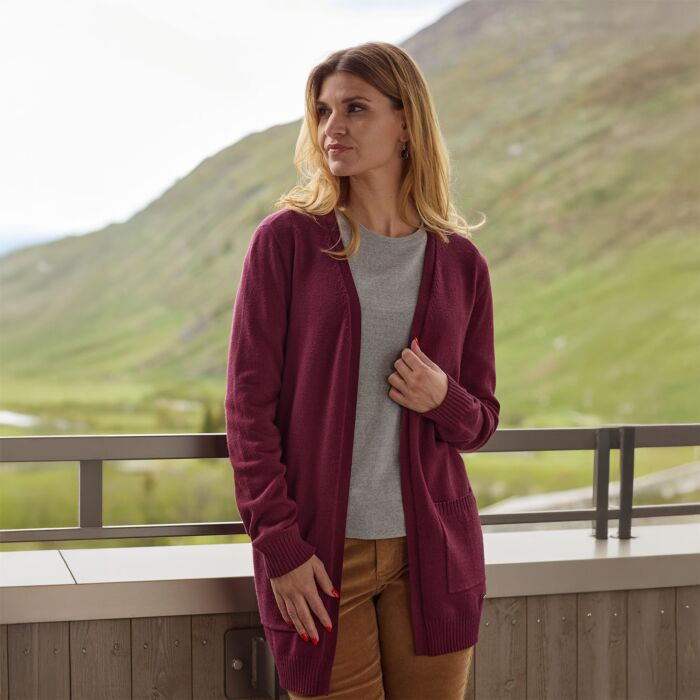 Cardigan en tricot à poches plaquées