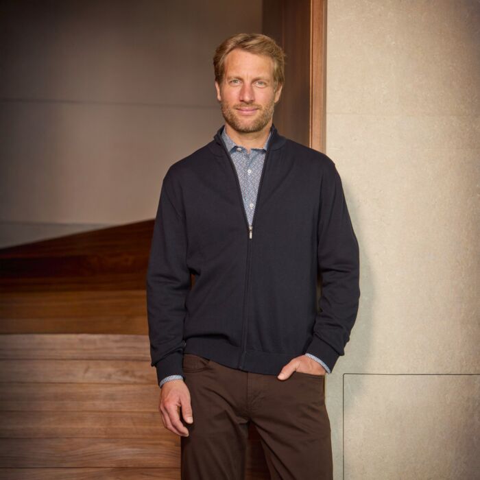 Veste en tricot zippée