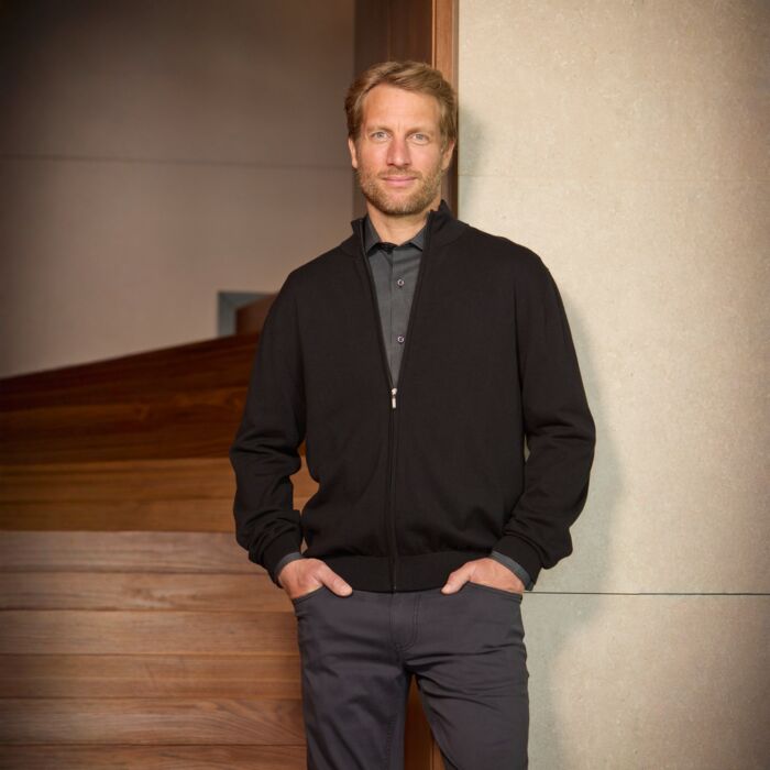 Veste en tricot zippée
