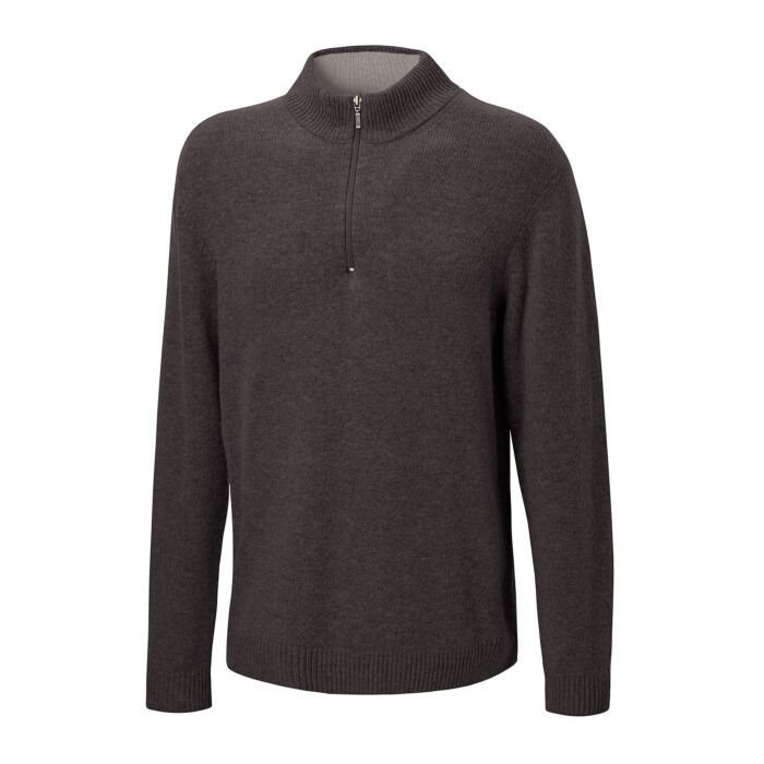 Pull camionneur zippé en laine d'agneau