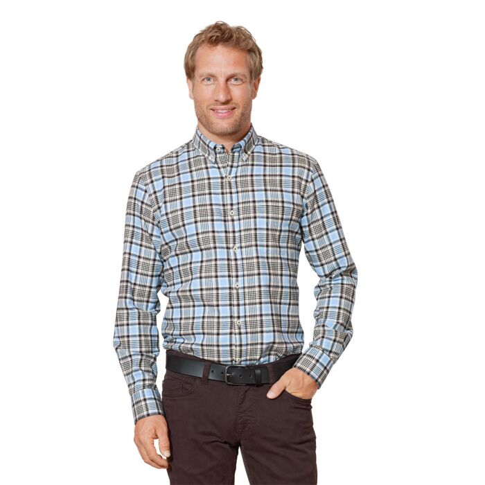 Casual-Flanellhemd mit Brusttasche