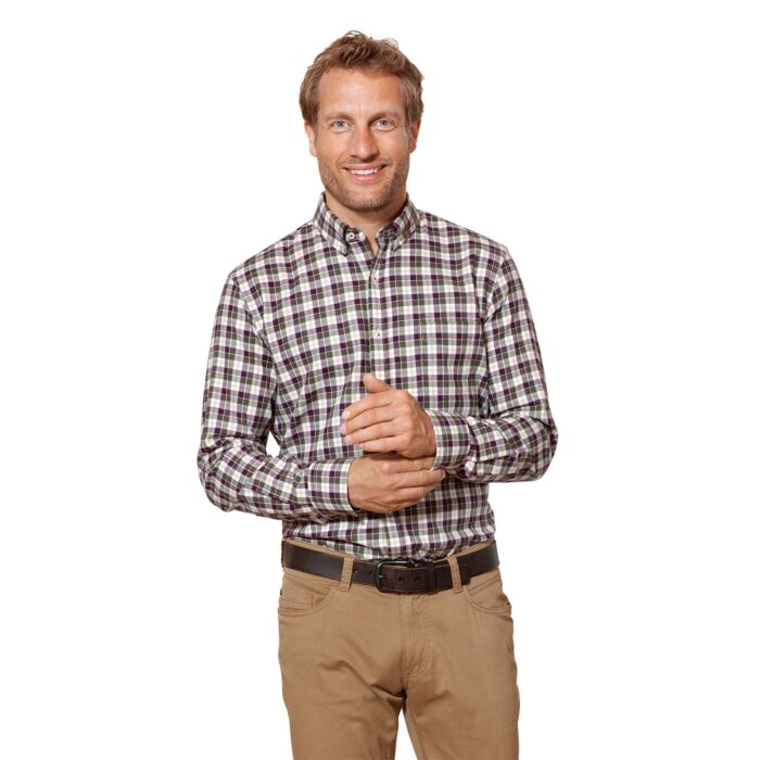 Casual-Flanellhemd mit Brusttasche