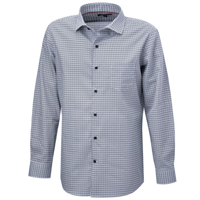 Chemise à manches longues et imprimé all-over, repassage superflu