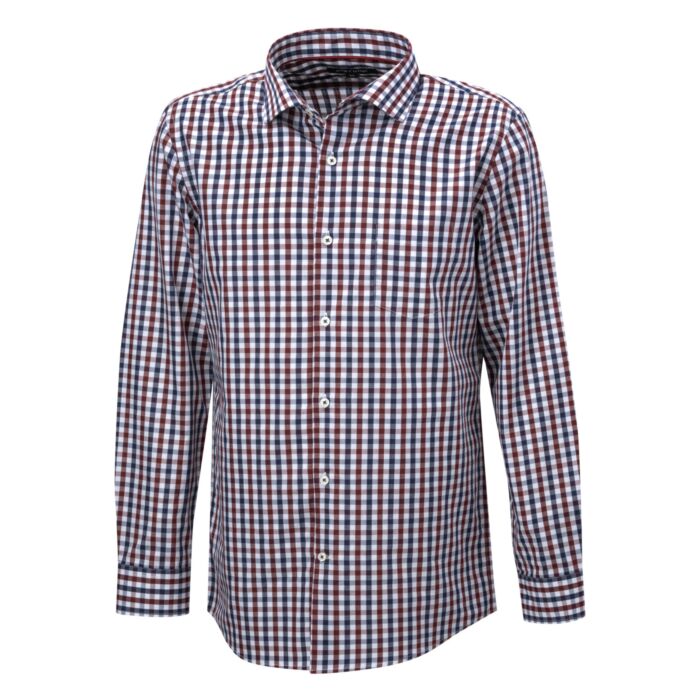 Chemise à manches longues et carreaux, repassage superflu