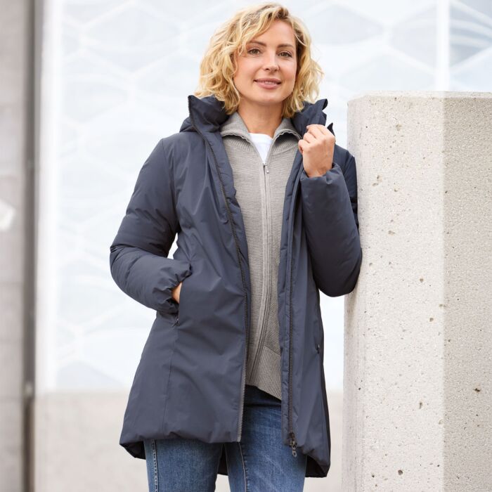 Veste chaude à capuchon amovible