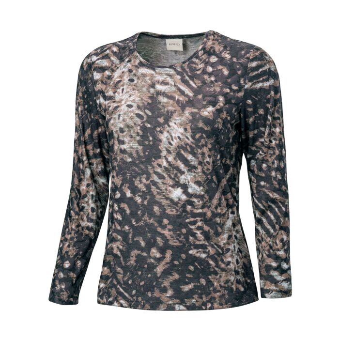 Shirt imprimé à manches longues pour dames
