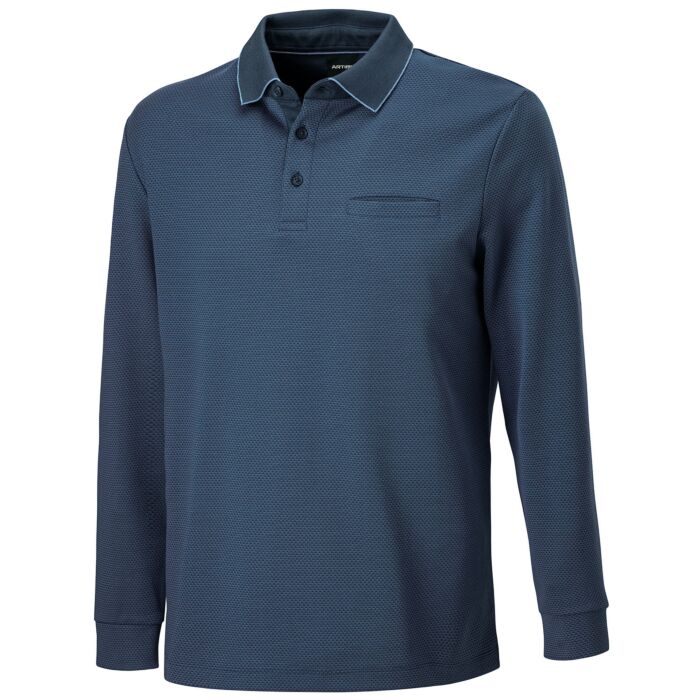Langarm-Poloshirt mit Brusttasche main product photo