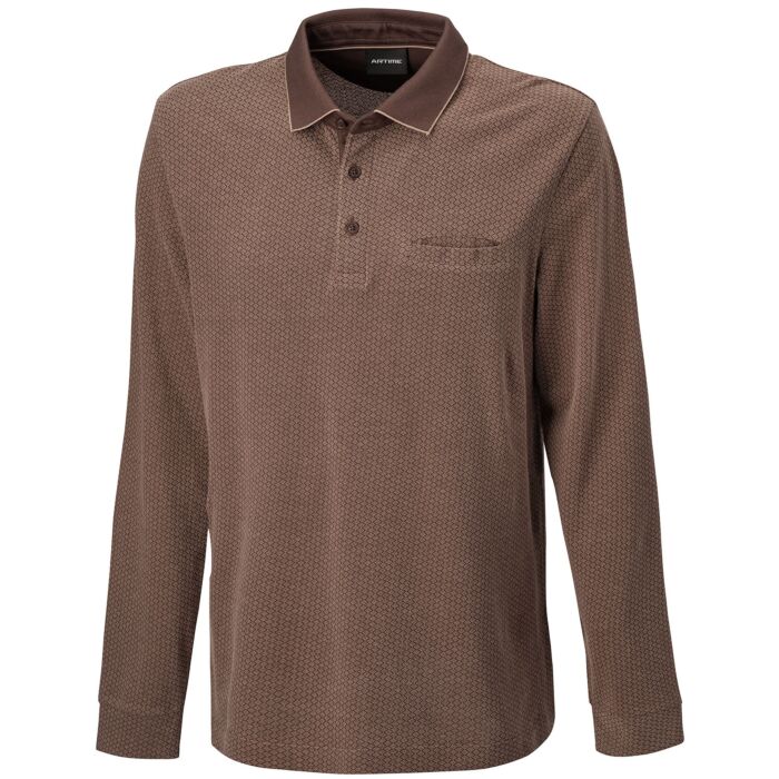 Langarm-Poloshirt aus Baumwolle main product photo
