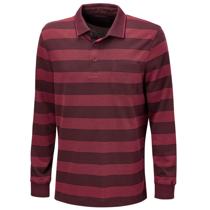 Herren Poloshirt mit Brusttasche, gestreift main product photo