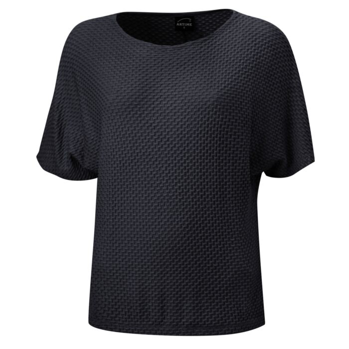 Damen Jacquard Shirt, gestreift